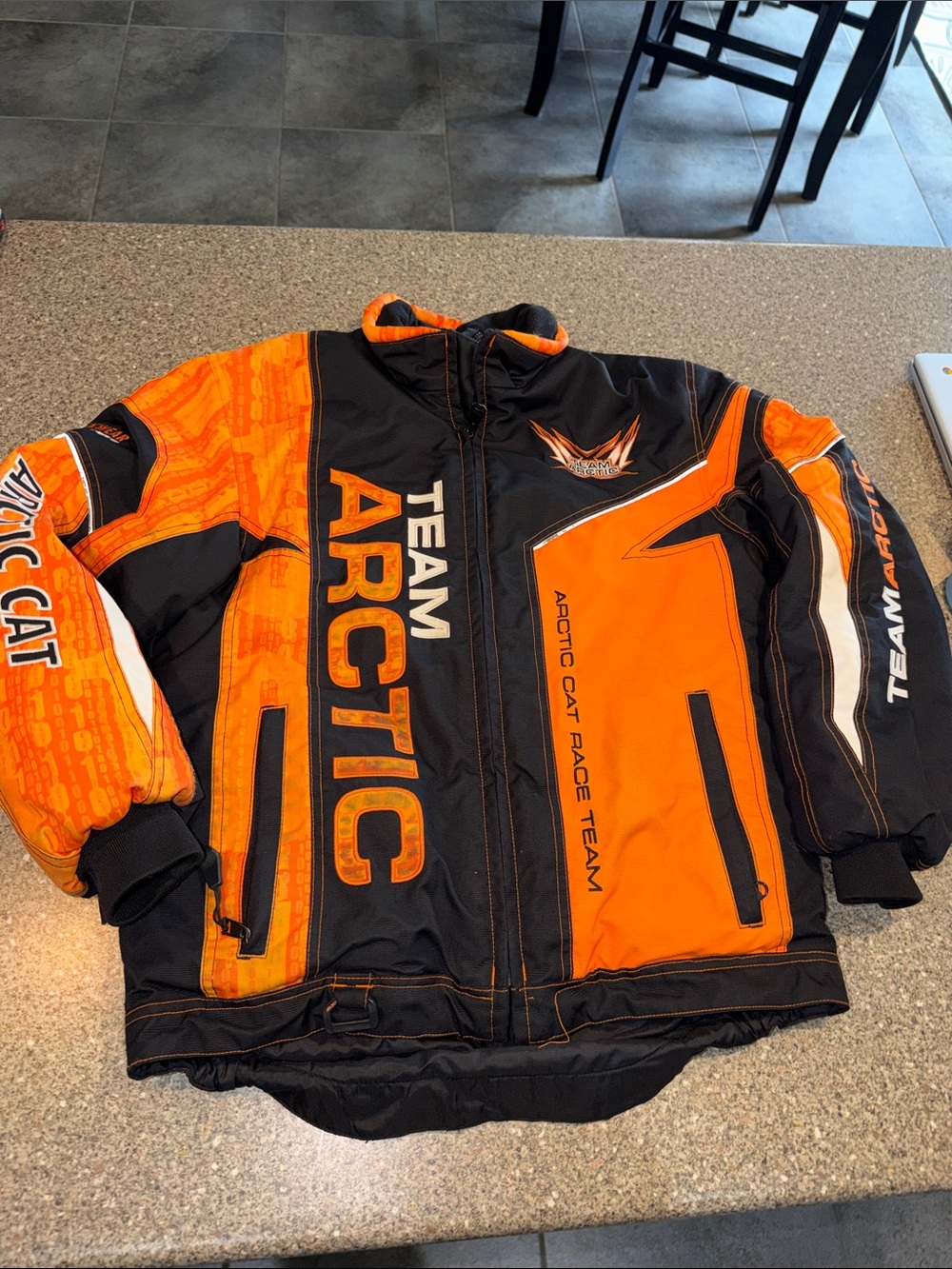 Arctic Cat Orange and Black Snowmobile Jacket